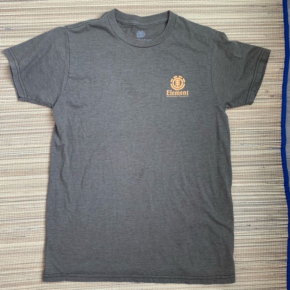 Element Charcoal Gray Tee with Orange Logo